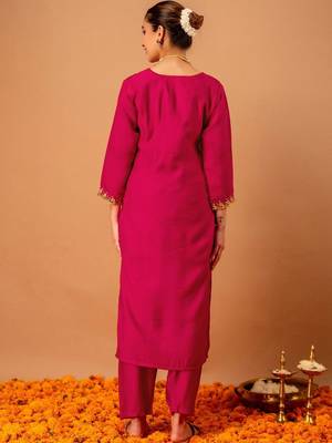 Women Ethnic Motifs Embroidered Regular Kurta with Trousers & With Dupatta 3