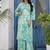 Printed Turquoise Viscose Rayon Co Ords for Women