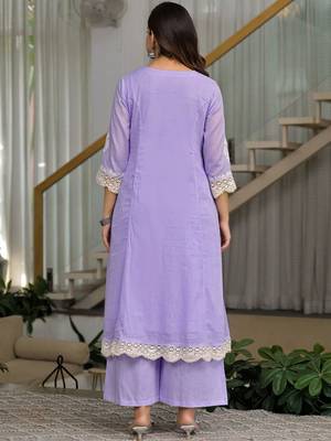 Women Ethnic Motifs Embroidered Regular Thread Work Kurta with Palazzos & With Dupatta 3
