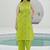 Embroidered Light Lime Green Viscose Rayon Co Ords for Women
