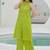 Embroidered Light Lime Green Viscose Rayon Co Ords for Women