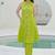 Embroidered Light Lime Green Viscose Rayon Co Ords for Women