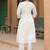 Women Ethnic Motifs Embroidered Empire Thread Work Chanderi Silk Kurta with Trousers & With Dupatta