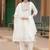 Women Ethnic Motifs Embroidered Empire Thread Work Chanderi Silk Kurta with Trousers & With Dupatta