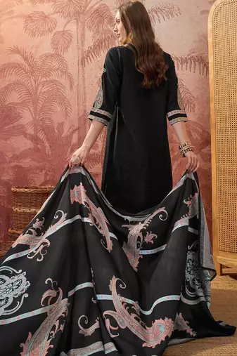 Women Ethnic Motifs Embroidered Regular Thread Work Kurta with Palazzos & With Dupatta