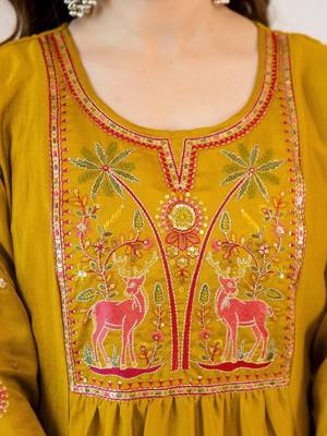 Women Embroidered Regular Kurta with Trousers & With Dupatta 5