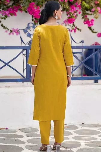 Women Embroidered Regular Kurta with Trousers & With Dupatta