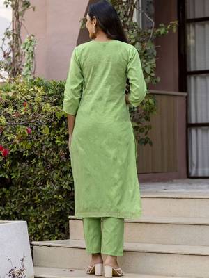 Women Embroidered Regular Kurta with Pyjamas & With Dupatta 5