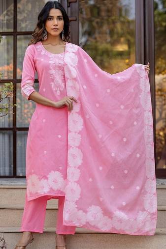 Women Regular Kurta with Pyjamas & With Dupatta