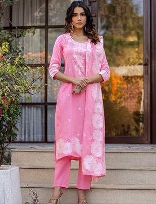 Women Regular Kurta with Pyjamas & With Dupatta 3