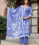 Women Embroidered Regular Kurta with Pyjamas & With Dupatta