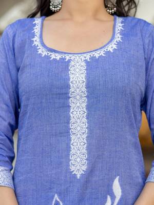 Women Embroidered Regular Kurta with Pyjamas & With Dupatta 7