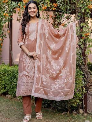 Women Regular Kurta with Pyjamas & With Dupatta 1