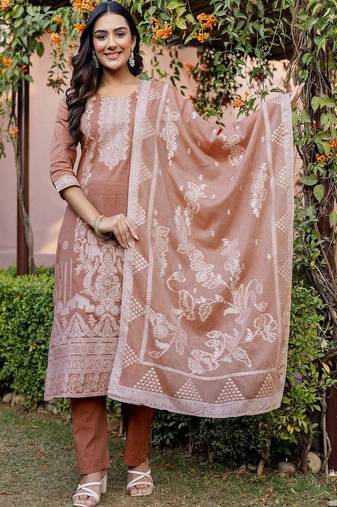 Women Regular Kurta with Pyjamas & With Dupatta