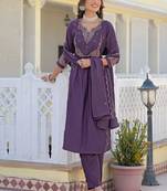Women Regular Kurta with Pyjamas & With Dupatta