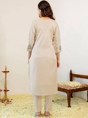 Women Embroidered Regular Kurta with Pyjamas & With Dupatta 5