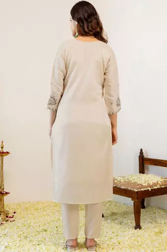 Women Embroidered Regular Kurta with Pyjamas & With Dupatta