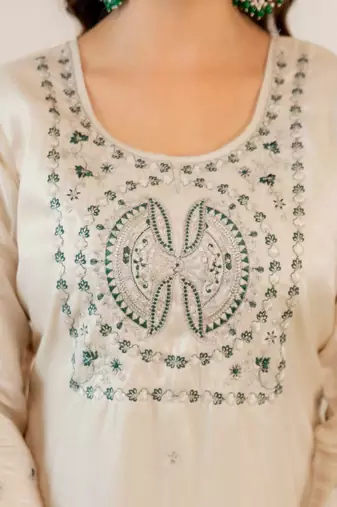 Women Embroidered Regular Kurta with Pyjamas & With Dupatta