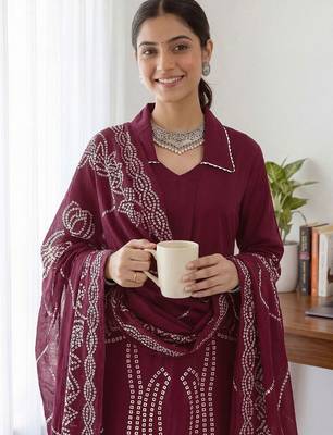 Women Ethnic Motifs Printed Regular Kurta With Dupatta 5