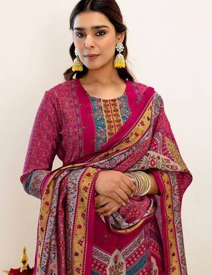 Women Ethnic Motifs Printed Regular Kurta with Trousers & With Dupatta 6