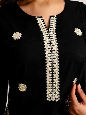 Women Ethnic Motifs Embroidered Regular Thread Work Kurta with Palazzos & With Dupatta 7