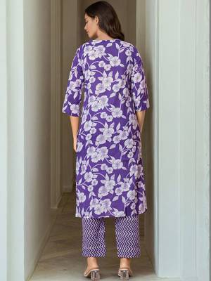 Women Floral Printed Regular Sequinned Kurta with Trousers & With Dupatta 6