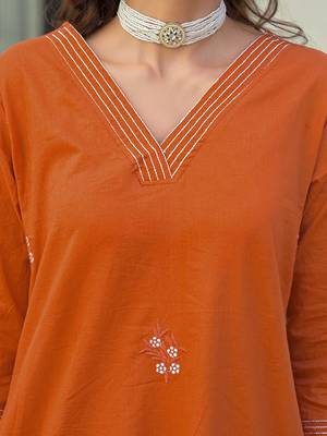 Women Ethnic Motifs Embroidered Regular Thread Work Kurta with Trousers & With Dupatta 5