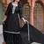 Women Ethnic Motifs Embroidered Regular Thread Work Silk Chiffon Kurta with Sharara & With Dupatta