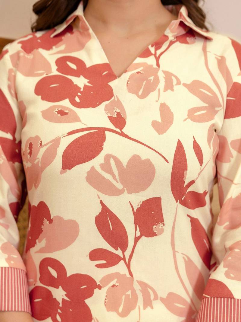 Women Floral Printed Kurta with Trouser
