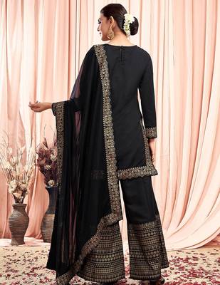 Women Floral Printed Kurta with Palazzo & Dupatta 3