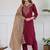 Women Ethnic Motifs Embroidered Regular Kurta with Trousers & With Dupatta