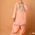 Embroidered Peach Georgette Farsi Salwar Co Ords for Women