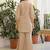 Embroidered Beige Pure Cotton Co Ords for Women