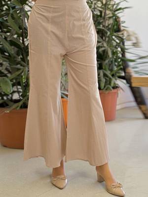Embroidered Beige Pure Cotton Co Ords for Women 5