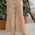 Embroidered Beige Pure Cotton Co Ords for Women