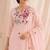 Women Floral Embroidered Regular Thread Work Chanderi Cotton Kurta with Trousers & With Dupatta