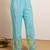 Printed Turquoise Blue Silk Co Ords for Women