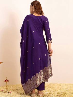 Women Ethnic Motifs Regular Kurta with Trousers & With Dupatta 2