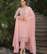 Women Floral Embroidered Regular Thread Work Kurta with Trousers & With Dupatta