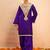 Embroidered Dark Purple Georgette Farsi Salwar Co Ords for Women