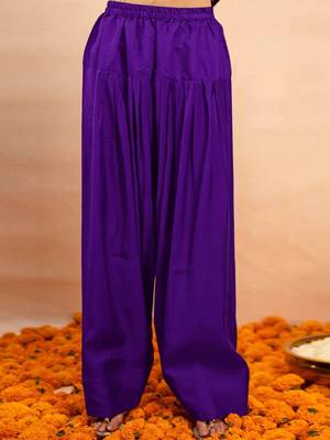 Embroidered Dark Purple Georgette Farsi Salwar Co Ords for Women 4