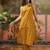 Printed Dark Mustard Viscose Rayon Co Ords for Women