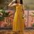 Printed Dark Mustard Viscose Rayon Co Ords for Women