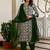 Floral Printed V-Neck Straight Kurta With Trousers & Dupatta