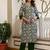Floral Printed V-Neck Straight Kurta With Trousers & Dupatta
