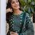 Floral Printed Notch Neck Straight Kurta With Trousers & Dupatta