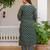Floral Printed Notch Neck Straight Kurta With Trousers & Dupatta