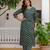 Floral Printed Notch Neck Straight Kurta With Trousers & Dupatta
