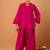 Stone Work Rani Pink Silk Blend Farsi Salwar Co Ords for Women