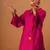 Stone Work Rani Pink Silk Blend Farsi Salwar Co Ords for Women